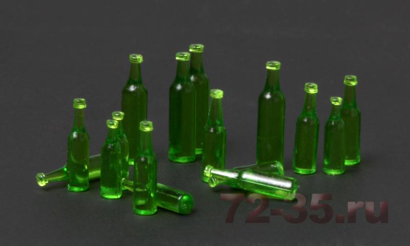 Стеклянные пивные бутылки для диорам