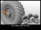 Набор колес для ЗиЛ-157/БТР-152 (6шт + запаска) включает фототравление