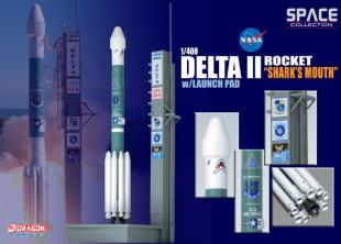 Космический аппарат DELTA II ROCKET "SHARKS MOUTH" w/LAUNCH PAD