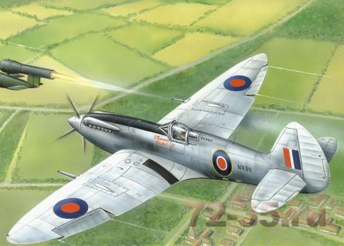 Spitfire Mk. XIV & bomb V-1 Истребитель