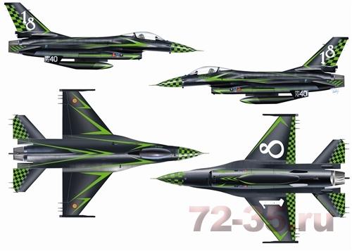 Самолет F-16 Fighting Falcon "SPECIAL COLORS" ital2694_5.jpg